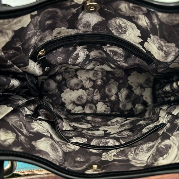 Ted Baker Black Patent Leather Tote Shoulder Handbag - Picture 7 of 9